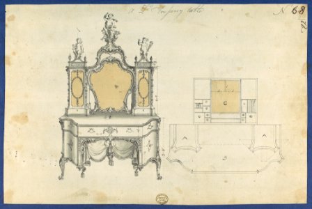 A Lady's Dressing Table, from Chippendale Drawings, Vol. II MET DP118214