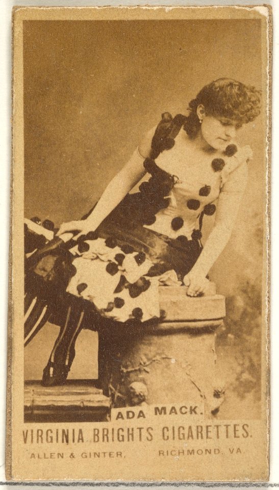 Ada Mack, from the Actors and Actresses series (N45, Type 1) for Virginia Brights Cigarettes MET DP829657