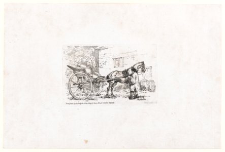 A Man Standing By a Horse and Chaise or Cabriolet, from A New Book of Horses and Carriages MET DP871807