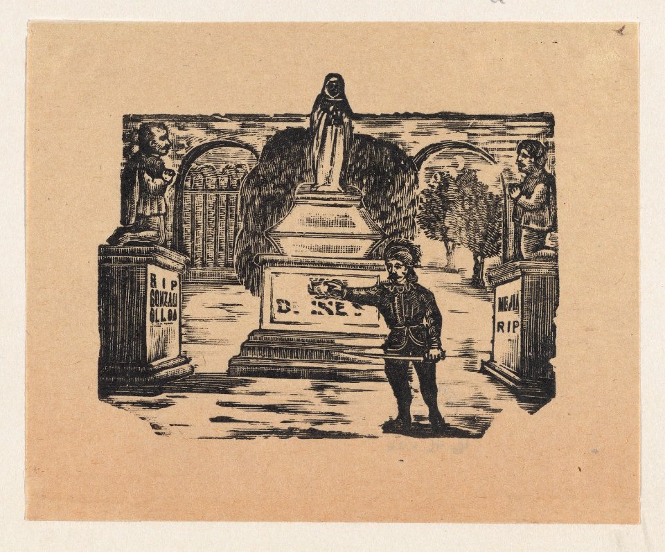 A man standing in front of three monuments MET DP869251-1