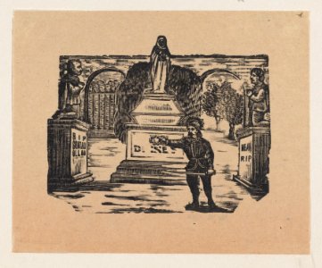 A man standing in front of three monuments MET DP869251-1