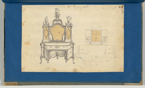 A Lady's Dressing Table, from Chippendale Drawings, Vol. II MET DP-14176-065