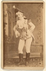 Actress wearing military costume standing with hands on hips, from the Actresses series (N668) MET DPB869892