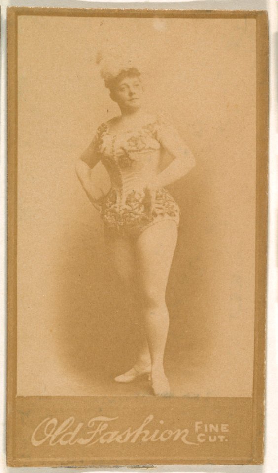 Actress wearing plumed hat, from the Actresses series (N664) promoting Old Fashion Fine Cut Tobacco MET DPB869723