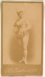Actress wearing plumed hat, from the Actresses series (N664) promoting Old Fashion Fine Cut Tobacco MET DPB869723