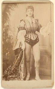Actress wearing military-inspired costume, from the Actresses series (N668) MET DPB869972
