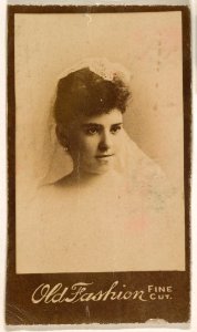 Actress wearing lace headpiece, from the Actresses series (N664) promoting Old Fashion Fine Cut Tobacco MET DPB869466