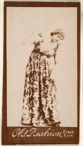Actress wearing floral-print dress, from the Actresses series (N664) promoting Old Fashion Fine Cut Tobacco MET DPB869745