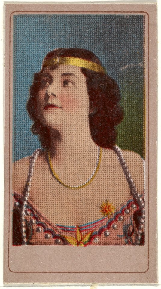 Actress wearing golden headband, from the Actresses series (T176) issued by Sweet Caporal Cigarettes MET DP842610