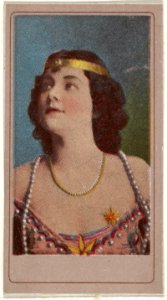 Actress wearing golden headband, from the Actresses series (T176) issued by Sweet Caporal Cigarettes MET DP842610