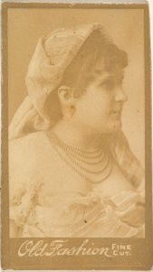 Actress wearing shawl over hair, from the Actresses series (N664) promoting Old Fashion Fine Cut Tobacco MET DPB869462