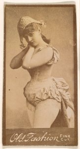 Actress resting face on hands, from the Actresses series (N664) promoting Old Fashion Fine Cut Tobacco MET DPB869628