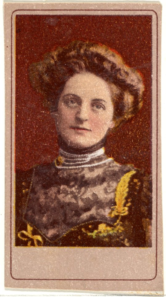 Actress wearing multi-strand pearl necklace, from the Actresses series (T176) issued by Sweet Caporal Cigarettes MET DP842604