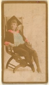 Actress seated in straight-backed chair, from the Actresses series (N668) MET DPB869910