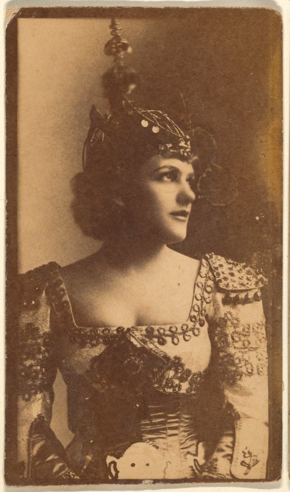 Actress wearing costume with pointed hat, from the Actresses series (N668) MET DPB869930