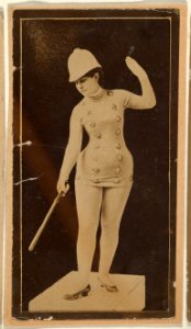 Actress wearing policeman costume with baton and cap, from the Actresses series (N668) MET DPB869859
