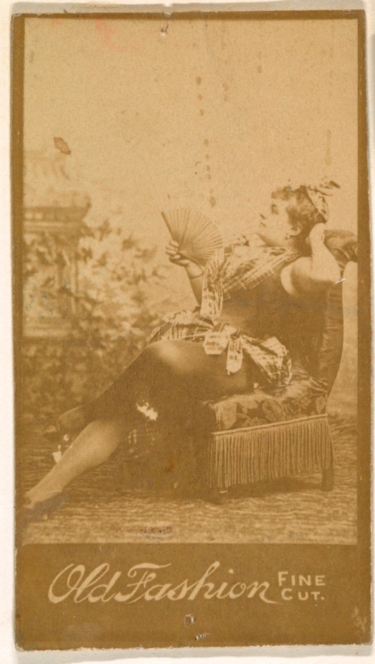 Actress reclining on chair, from the Actresses series (N664) promoting Old Fashion Fine Cut Tobacco MET DPB869665