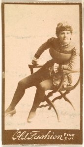 Actress seated on chair, from the Actresses series (N664) promoting Old Fashion Fine Cut Tobacco MET DPB869664