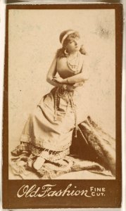 Actress seated with arms folded, from the Actresses series (N664) promoting Old Fashion Fine Cut Tobacco MET DPB869805