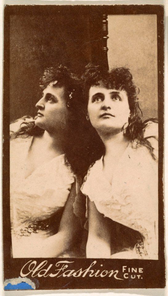 Actress posing with reflection in mirror, from the Actresses series (N664) promoting Old Fashion Fine Cut Tobacco MET DPB869693