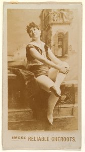 Actress seated with hands on knee, from the Actresses series (N666) to promote Reliable Cheroots MET DPB869838