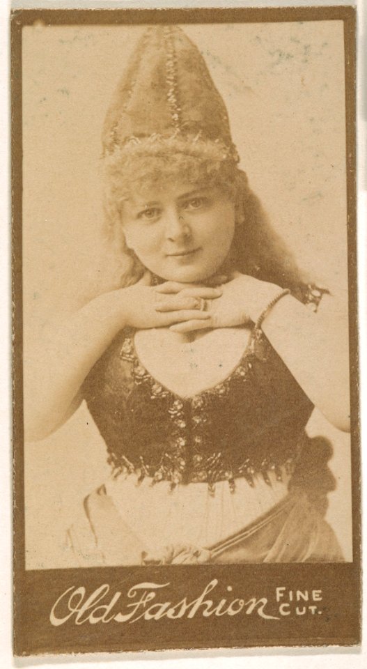 Actress wearing pointed cap, from the Actresses series (N664) promoting Old Fashion Fine Cut Tobacco MET DPB869548