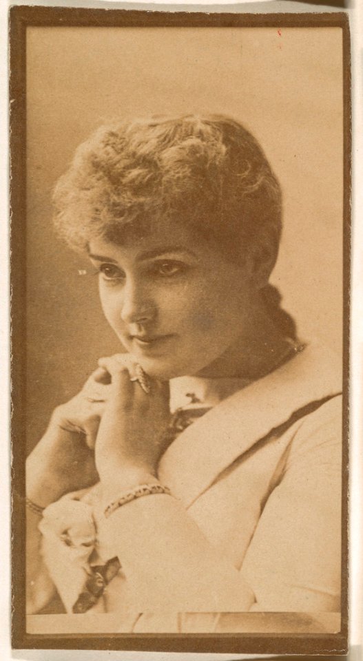 Actress resting chin on hands from the Actresses series (N664) promoting Old Fashion Fine Cut Tobacco MET DPB869755