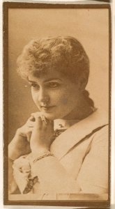 Actress resting chin on hands from the Actresses series (N664) promoting Old Fashion Fine Cut Tobacco MET DPB869755