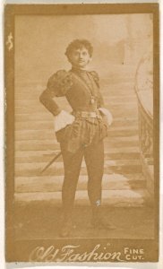 Actress wearing costume with sword, from the Actresses series (N664) promoting Old Fashion Fine Cut Tobacco MET DPB869639