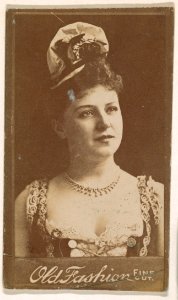 Actress wearing floral hat, from the Actresses series (N664) promoting Old Fashion Fine Cut Tobacco MET DPB869470