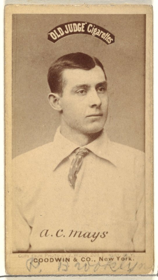 Albert C. "Al" Mays, Pitcher, Brooklyn Bridegrooms, from the Old Judge series (N172) for Old Judge Cigarettes MET DP846475