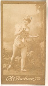 Actress wearing diamond-patterned costume, from the Actresses series (N664) promoting Old Fashion Fine Cut Tobacco MET DPB869794