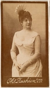 Actress wearing feathered headpiece, from the Actresses series (N664) promoting Old Fashion Fine Cut Tobacco MET DPB869760