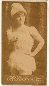 Actress wearing feathered costume, from the Actresses series (N664) promoting Old Fashion Fine Cut Tobacco MET DPB869763