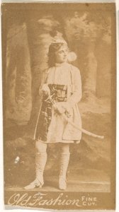 Actress wearing costume with sword, from the Actresses series (N664) promoting Old Fashion Fine Cut Tobacco MET DPB869743