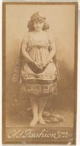 Actress wearing embroidered costume and cap, from the Actresses series (N664) promoting Old Fashion Fine Cut Tobacco MET DPB869742