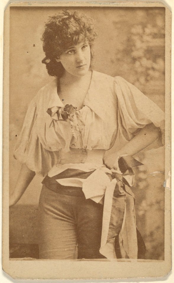 Actress wearing costume with bowed sash at waist, from the Actresses series (N668) MET DPB869888