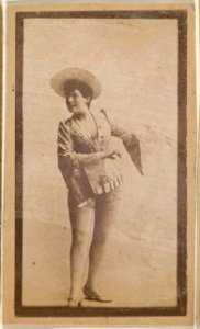 Actress wearing costume and brimmed hat, from the Actresses series (N668) MET DPB869858