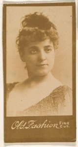 Actress wearing feather in hair, from the Actresses series (N664) promoting Old Fashion Fine Cut Tobacco MET DPB869549