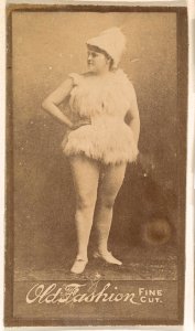 Actress wearing feathered costume, from the Actresses series (N664) promoting Old Fashion Fine Cut Tobacco MET DPB869726