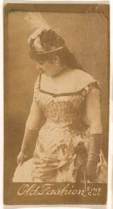 Actress wearing feathered hat, from the Actresses series (N664) promoting Old Fashion Fine Cut Tobacco MET DPB869627