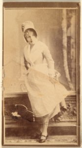 Actress wearing costume with cloth bonnet, from the Actresses series (N668) MET DPB869905