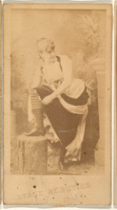 Actress wearing costume with striped tights, from the Actresses series (N666) to promote Stage Beauties Cigars MET DPB869843