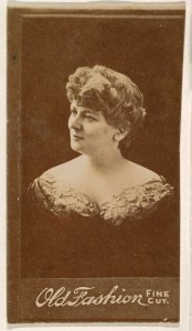 Actress wearing dress with elaborate neckline, from the Actresses series (N664) promoting Old Fashion Fine Cut Tobacco MET DPB869545
