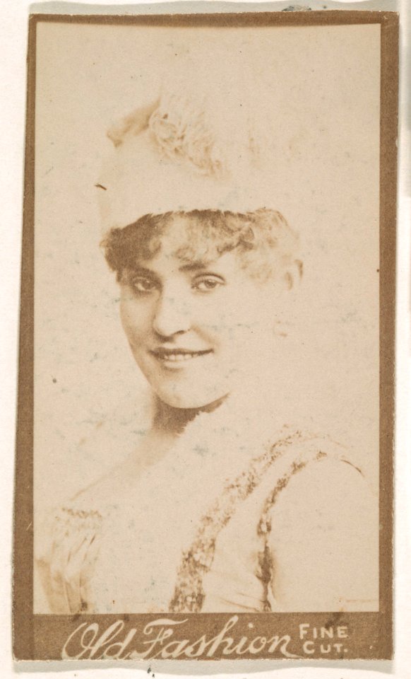 Actress wearing feathered hat, from the Actresses series (N664) promoting Old Fashion Fine Cut Tobacco MET DPB869538