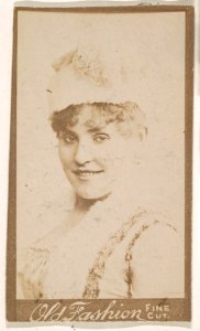 Actress wearing feathered hat, from the Actresses series (N664) promoting Old Fashion Fine Cut Tobacco MET DPB869538