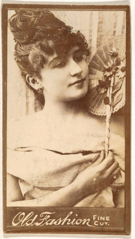 Actress with fan, from the Actresses series (N664) promoting Old Fashion Fine Cut Tobacco MET DPB869536