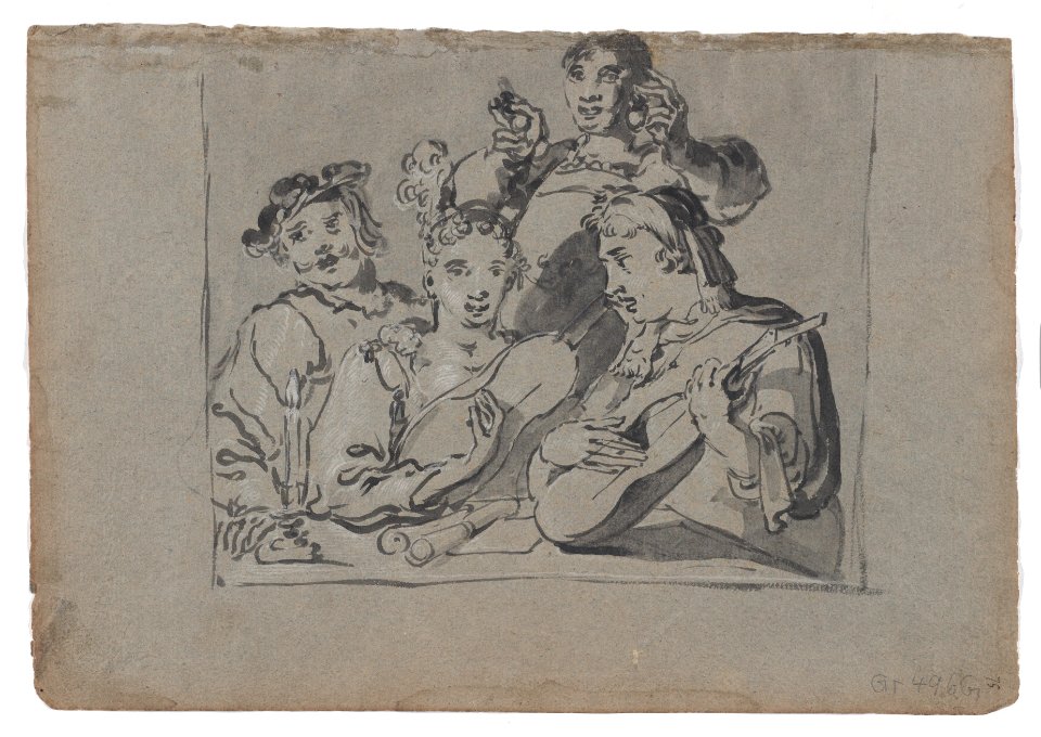 A Quartet of Singers, Lute players, and Bell Ringers Playing in a Tavern by Candlelight Met DP887752