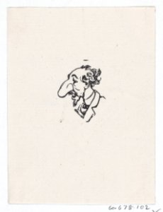 A profile of a man with a large nose looking to the left MET DP869511
