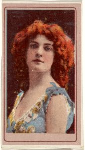 Actress with fiery red hair, from the Actresses series (T176) issued by Sweet Caporal Cigarettes MET DP842606